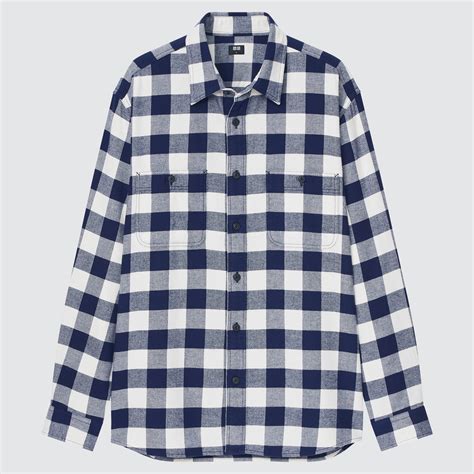 uniqlo long sleeve shirt|uniqlo checkered long sleeves.